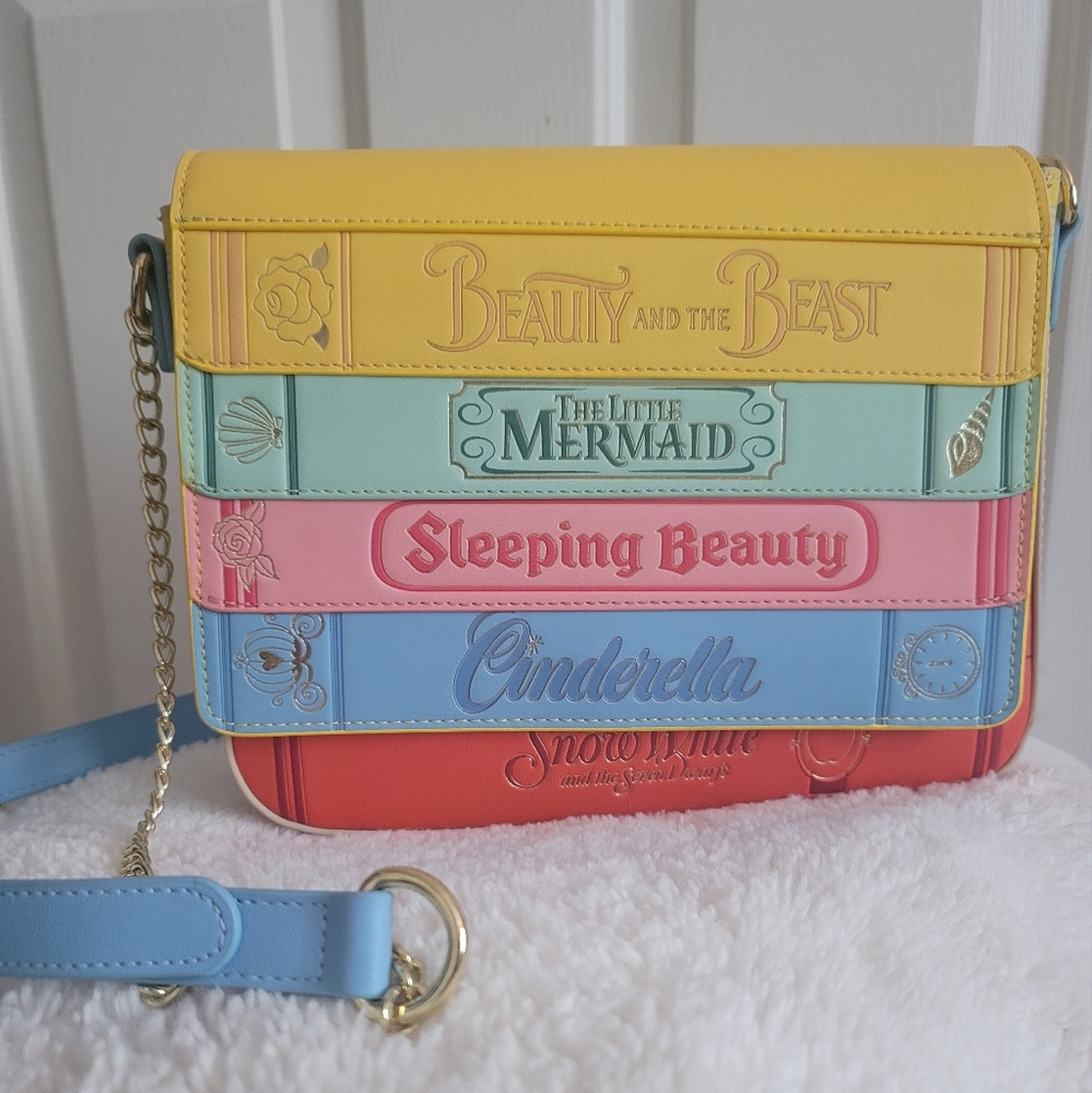 Loungefly Stack of Disney Princess Books Crossbody
